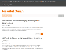 Tablet Screenshot of maarifulquran.net